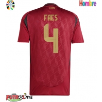 Camiseta Bélgica Wout Faes #4 Primera Equipación Eurocopa 2024 manga corta